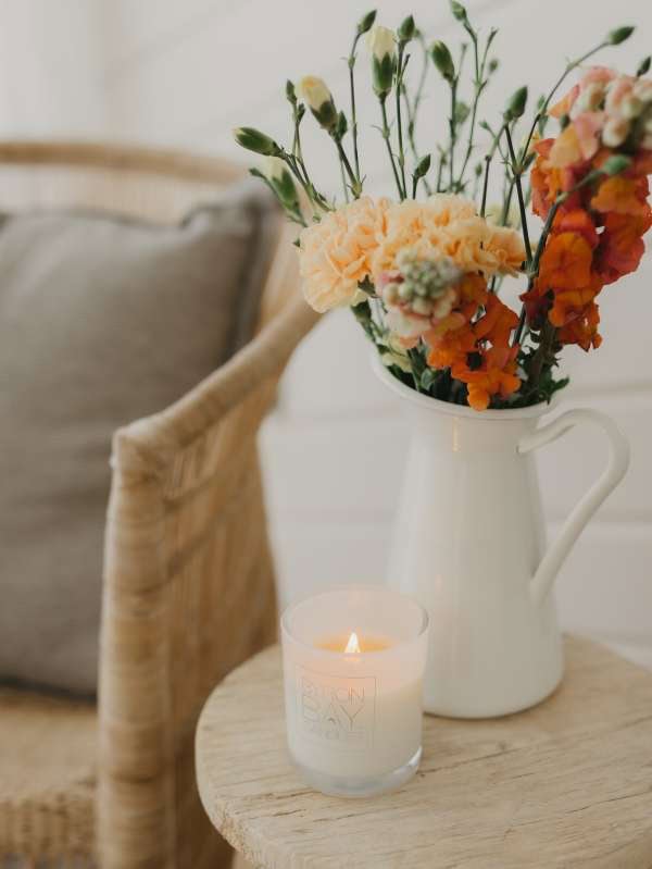 Harmony (pure essential oils of sweet orange, ylang ylang and rose geranium) Large 50 Hour Pure Soy Candle - 100% pure essential oils