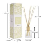 Coconut Lime reed diffuser with measurements Coconut Lime reed diffuser with measurements