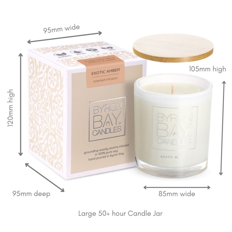Exotic Amber 50 hour candle measurements