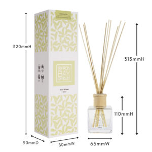 Festivity reed diffuser with measurements