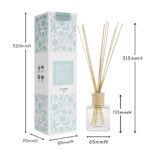 Vanilla Caramel reed diffuser with measurements Vanilla Caramel reed diffuser with measurements