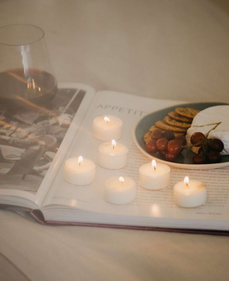 Unscented Pure Soy Wax Tea Light Candles - Set Of 6 | Coupons Excluded