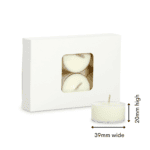 Unscented Pure Soy Wax Tea Light Candles - Set Of 6 | Coupons Excluded