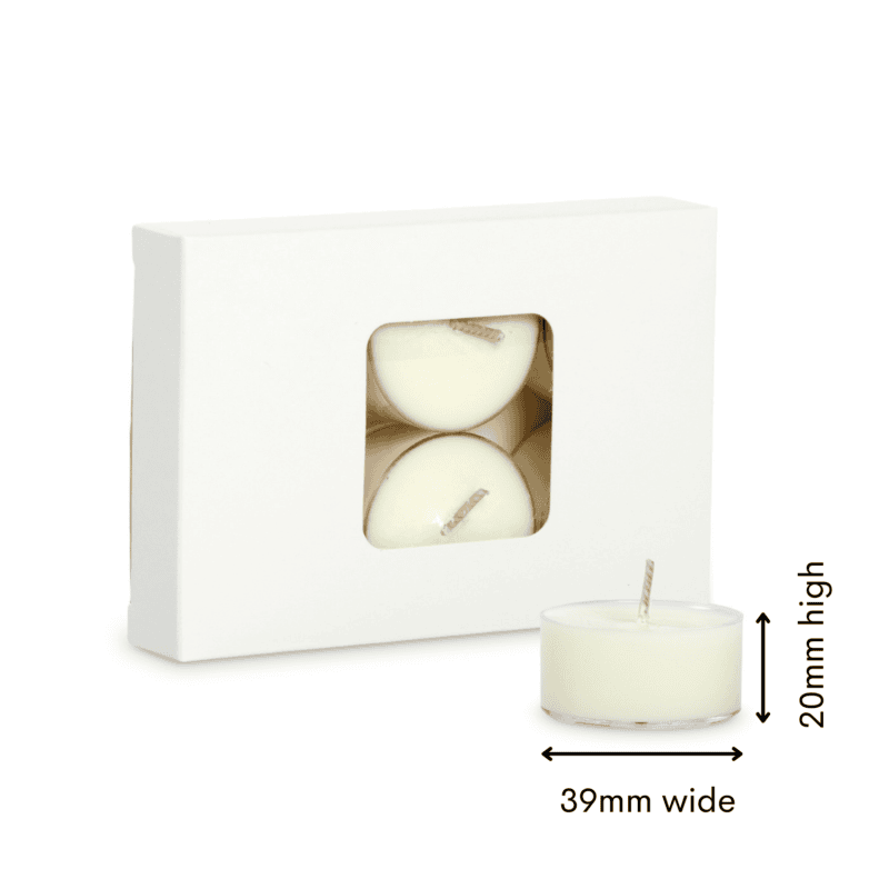 Unscented Pure Soy Wax Tea Light Candles - Set Of 6 | Coupons Excluded