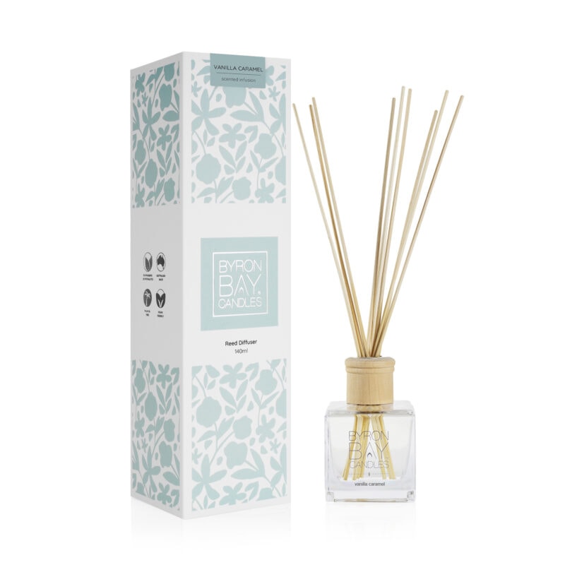 Vanilla Caramel Reed Diffuser Byron Bay Candles